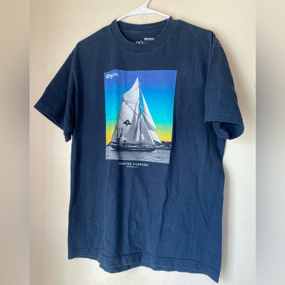 y2k LRG boat shirt 100% cotton Lifted Resesrch Group  lg